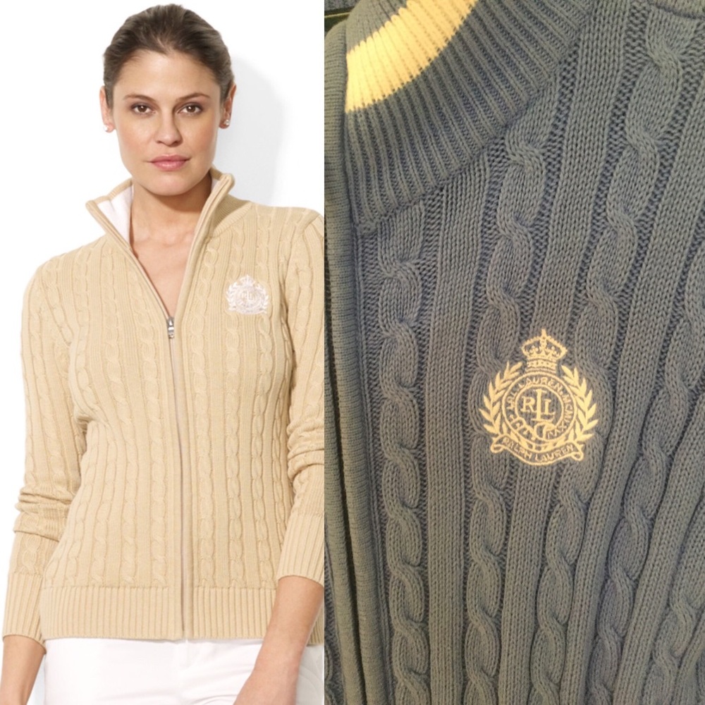 Ralph Lauren Zipper Cable knit Sweater